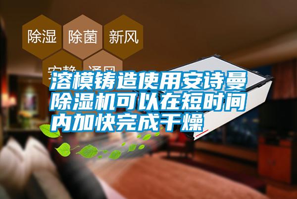 溶模鑄造使用安詩曼除濕機可以在短時間內加快完成干燥