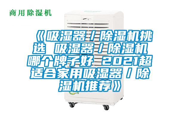 《吸濕器／除濕機挑選 吸濕器／除濕機哪個牌子好 2021超適合家用吸濕器／除濕機推薦》