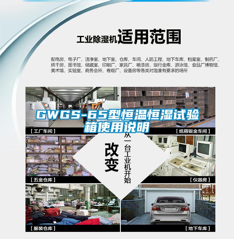 GWGS-65型恒溫恒濕試驗箱使用說明