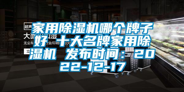 家用除濕機哪個牌子好 十大名牌家用除濕機 發(fā)布時間：2022-12-17