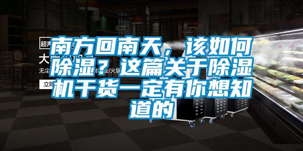 南方回南天，該如何除濕？這篇關(guān)于除濕機干貨一定有你想知道的