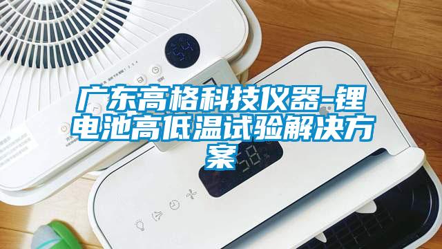 廣東高格科技儀器-鋰電池高低溫試驗(yàn)解決方案