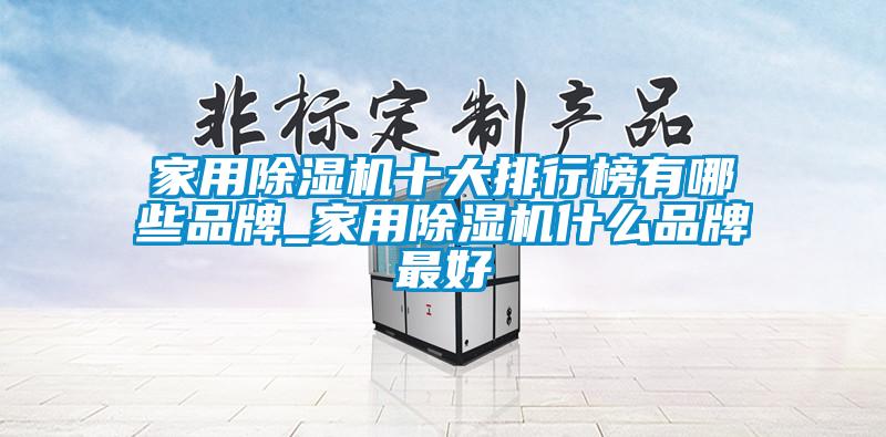 家用除濕機十大排行榜有哪些品牌_家用除濕機什么品牌最好