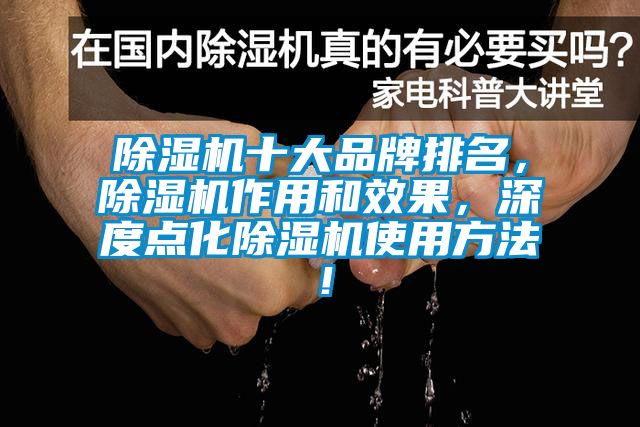 除濕機十大品牌排名，除濕機作用和效果，深度點化除濕機使用方法！